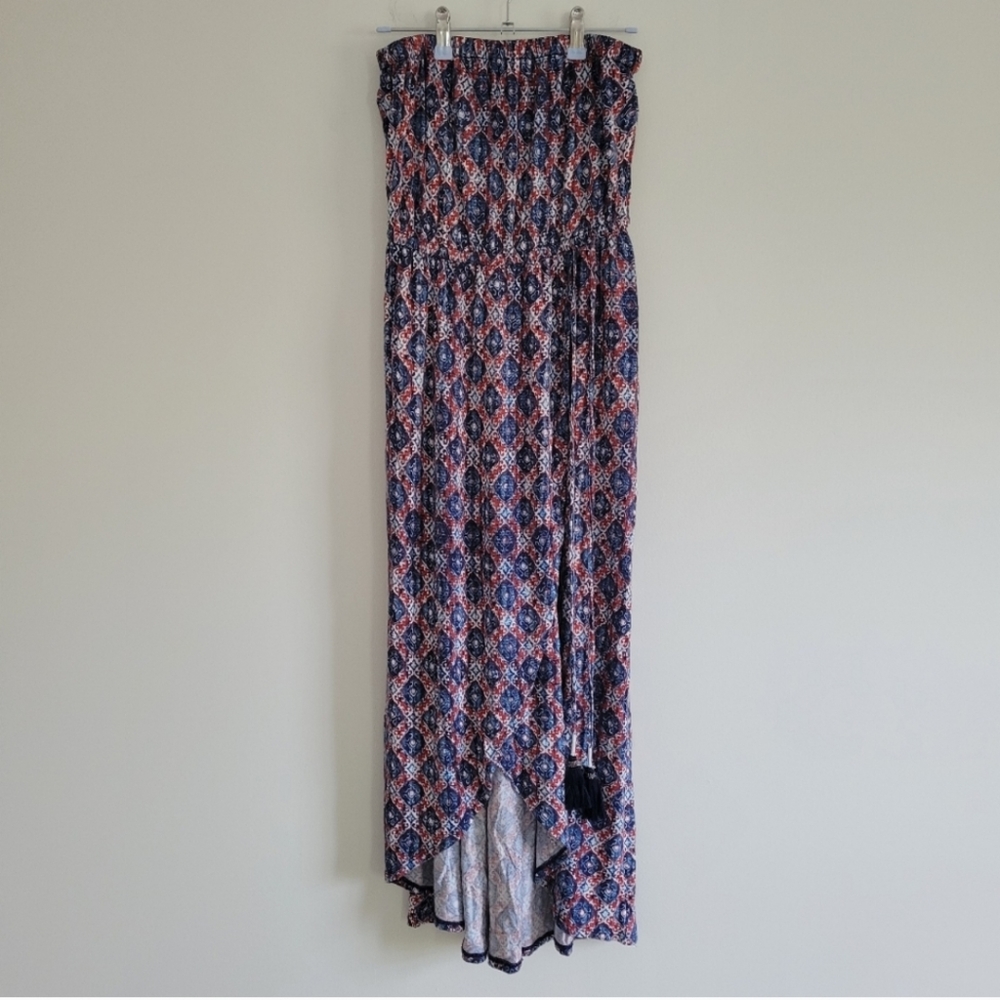 LUCKY BRAND Off Shoulder Criss-cross‎ Boho Maxi Dress Size S